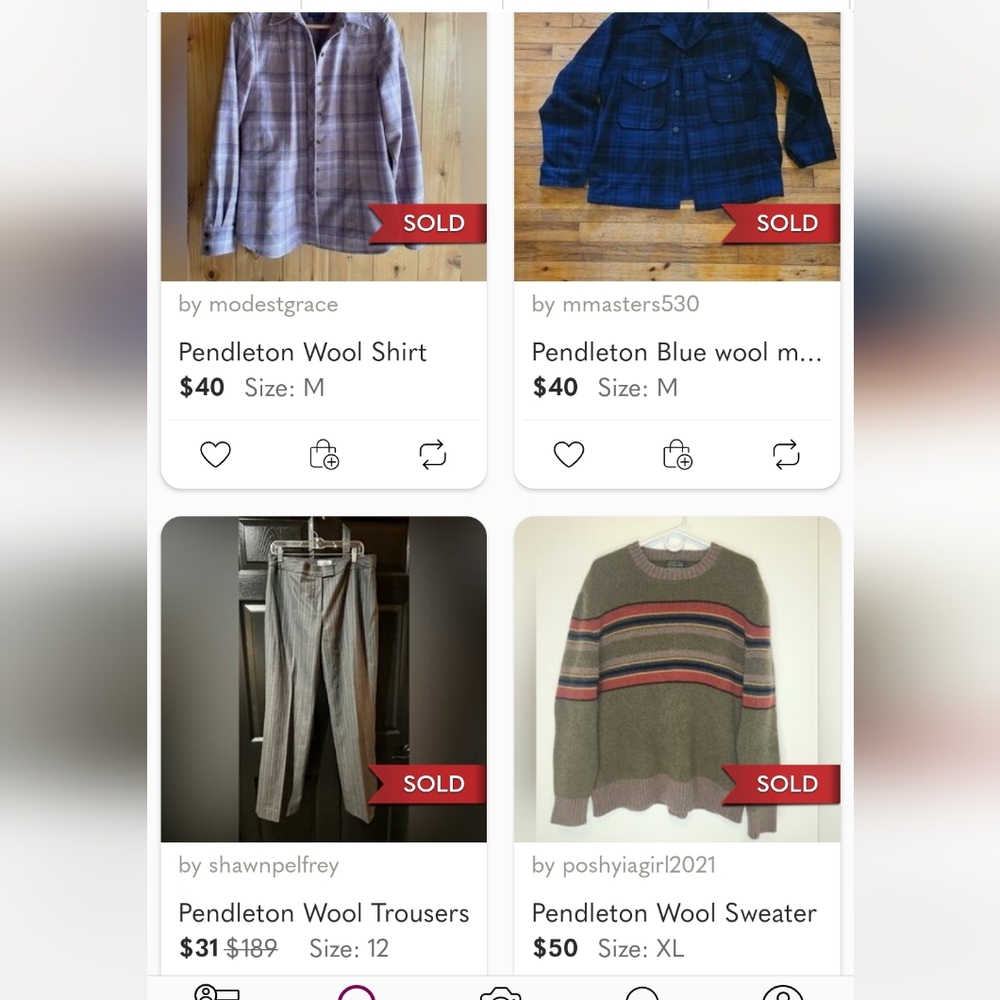 Ec Pendleton 100% Virgin Wool Ls Button Down Plai… - image 7